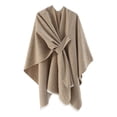thumbnail image 1 of Product Category Wraps Outerwear for Women Elegant Knit Poncho Shawl Cape Topper with Front Design, 1 of 2