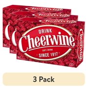 (3 pack) Cheerwine Soft Drink, 12 fl oz, 24 Pack Cans