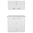 thumbnail image 5 of FM FURNITURE Perseus 1- Shelf Engineered Wood Cabinet Set in White, 5 of 8