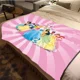 thumbnail image 3 of Manta de felpa suave con dibujos de princesas de Disney, manta de franela para sala de estar, dormitorio, cama, sofá, funda de picnic, 3 of 5