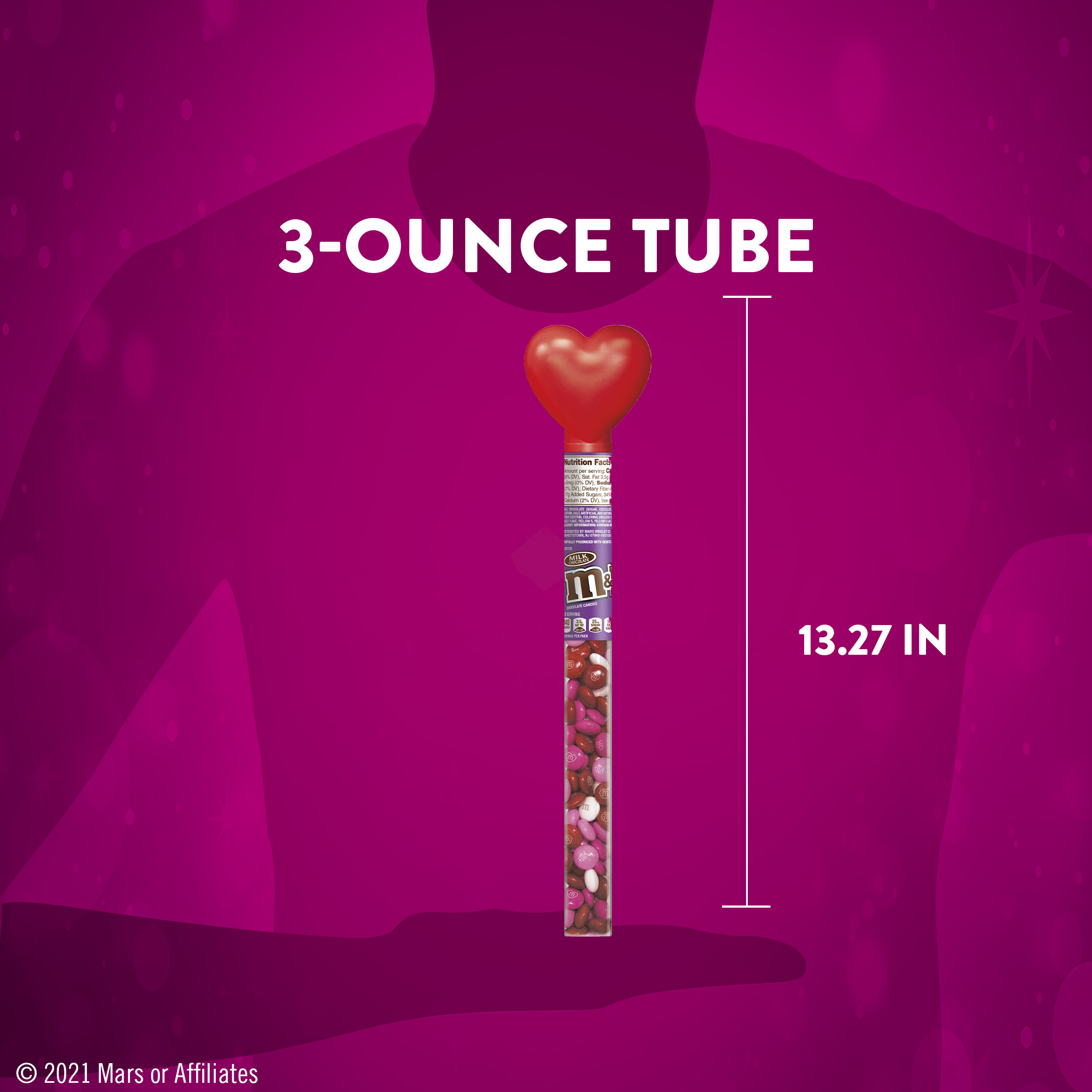 M&M'S Minis Valentines Day Milk Chocolate Candy Tube, 1.08 oz - Mariano's