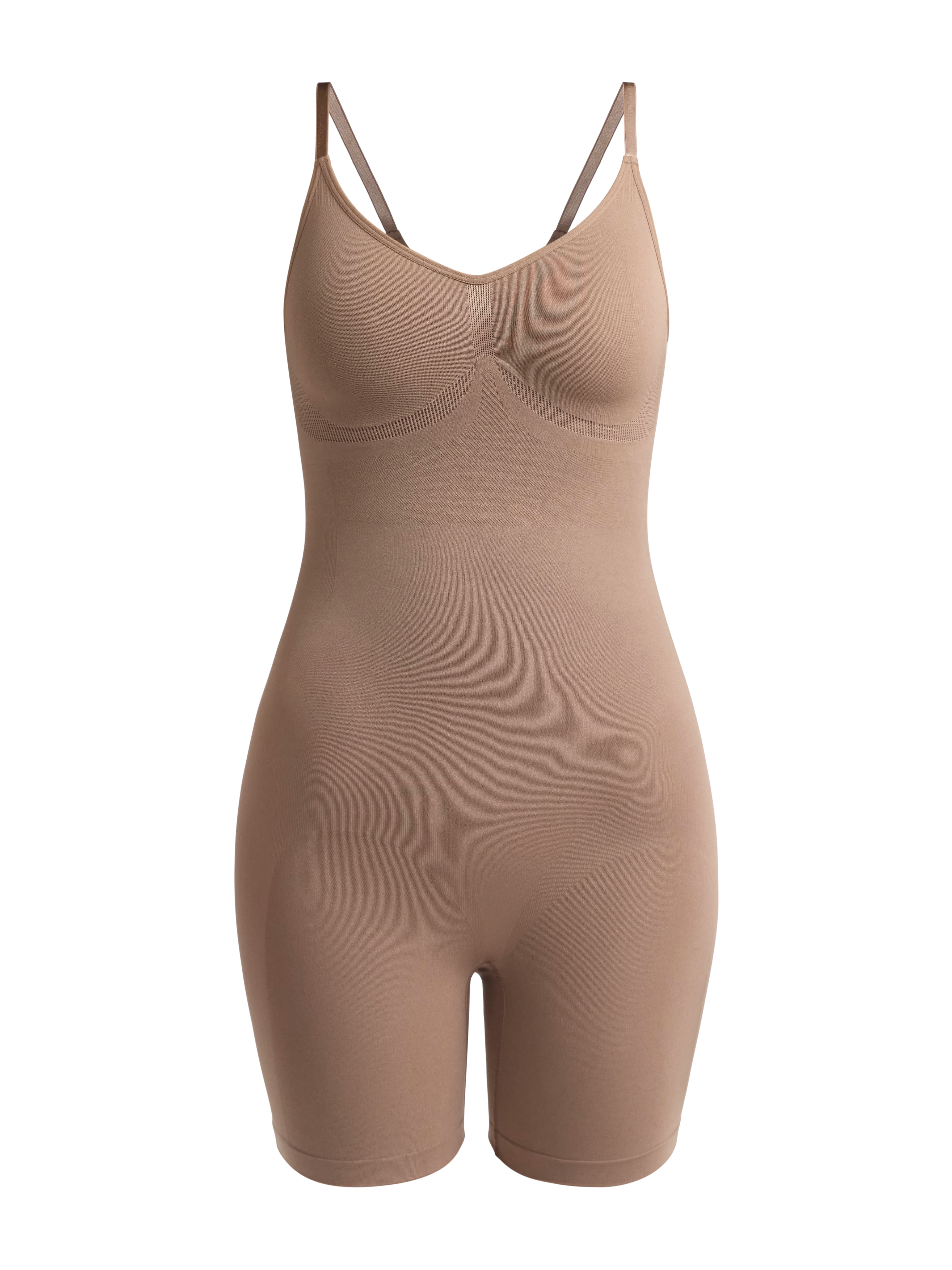 Joyspun Women's Seamless Mid-Thigh Bodysuit, Sizes S-XXXL
