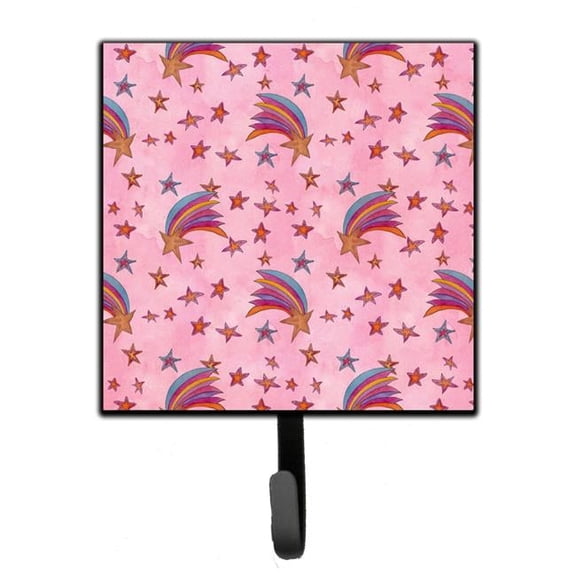 Watercolor Shooting Stars on Pink Leash or Key Holder, 4.25 x 1 x 7 in.