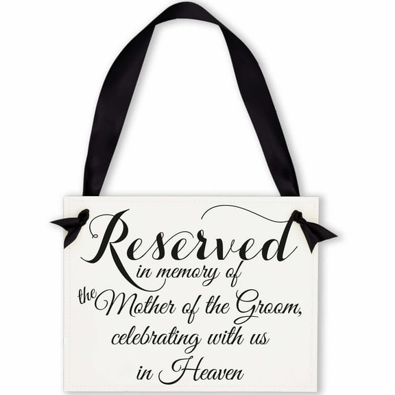 Ritzy Rose Groom's Mom Wedding Memorial Sign - Reserved in Memory of the Mother of the Groom Banner