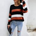 thumbnail image 2 of Vedolay Fall Sweater Women's Casual Crewneck Lightweight Pullover Loose Fit Sweater,RD1 S, 2 of 5