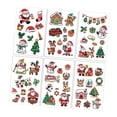 thumbnail image 1 of Pegatinas navideñas temporales, monísimas, pegatinas navideñas de dibujos animados de Papá Noel, muñeco de nieve y reno para calcetines, ideales para, 1 of 9