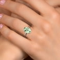 thumbnail image 4 of Gem Stone King PLAT-900 Platinum Green Prasiolite Engagement Ring for Women | 2.40 Cttw | Oval 10X8MM | Gemstone Birthstone | Size 9, 4 of 6