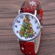 thumbnail image 2 of Reloj de mujer con diseño de árbol de Navidad, correa de cuero brillante y casual, reloj de cuarzo, 2 of 6