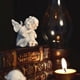 thumbnail image 2 of Resin Angel Figurine Angel Statue Desk Decoration Ornament for Office Store Home White, 2 of 5