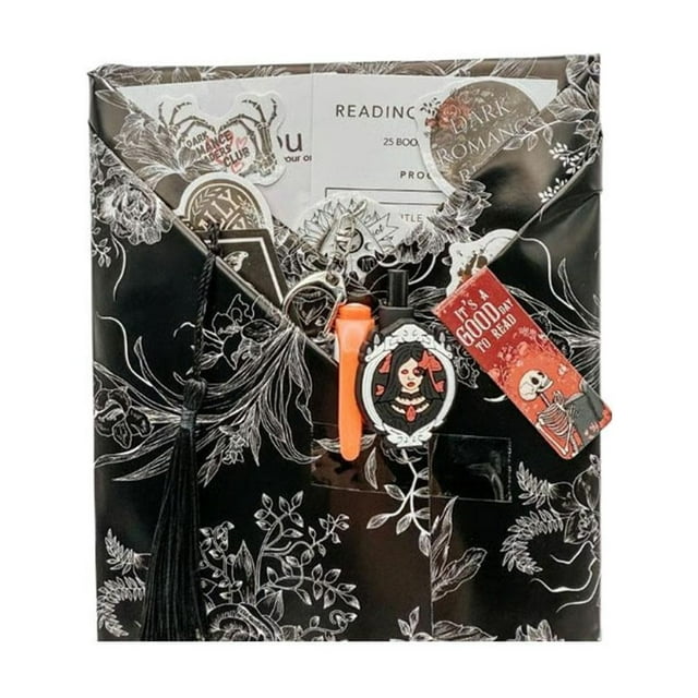 Boîte Cadeau Surprise Style Gothique, Papier & Résine, Inclut Marque-Pages, Stylos, Invitations