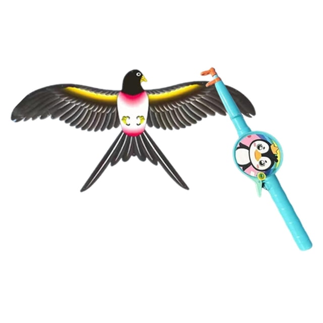 S SERENABLE Kite Toy 50M Line Included Unique Beach Toy for Camping Trip Backyard Garden Swallow
