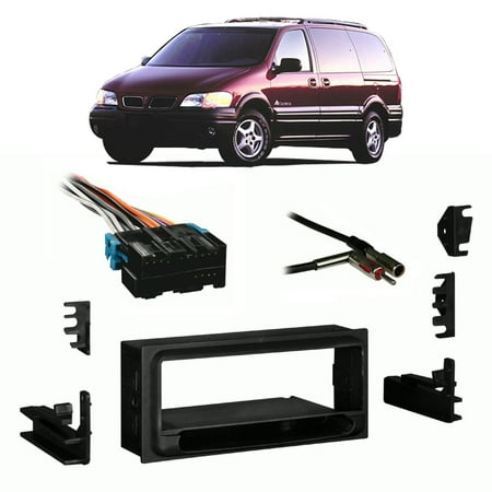 1999 99 Pontiac Montana Van - Fits Pontiac Montana Mini Van 1999 Single DIN Harness Radio Install Dash Kit