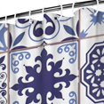 thumbnail image 3 of Blue Ethnic Geometric Patchwork Pattern Shower Curtain 84"x72" ,Bathroom Decorative Shower Curtains Set with 12 Hooks,Modern Waterproof Washable Shower Curtain, 3 of 6