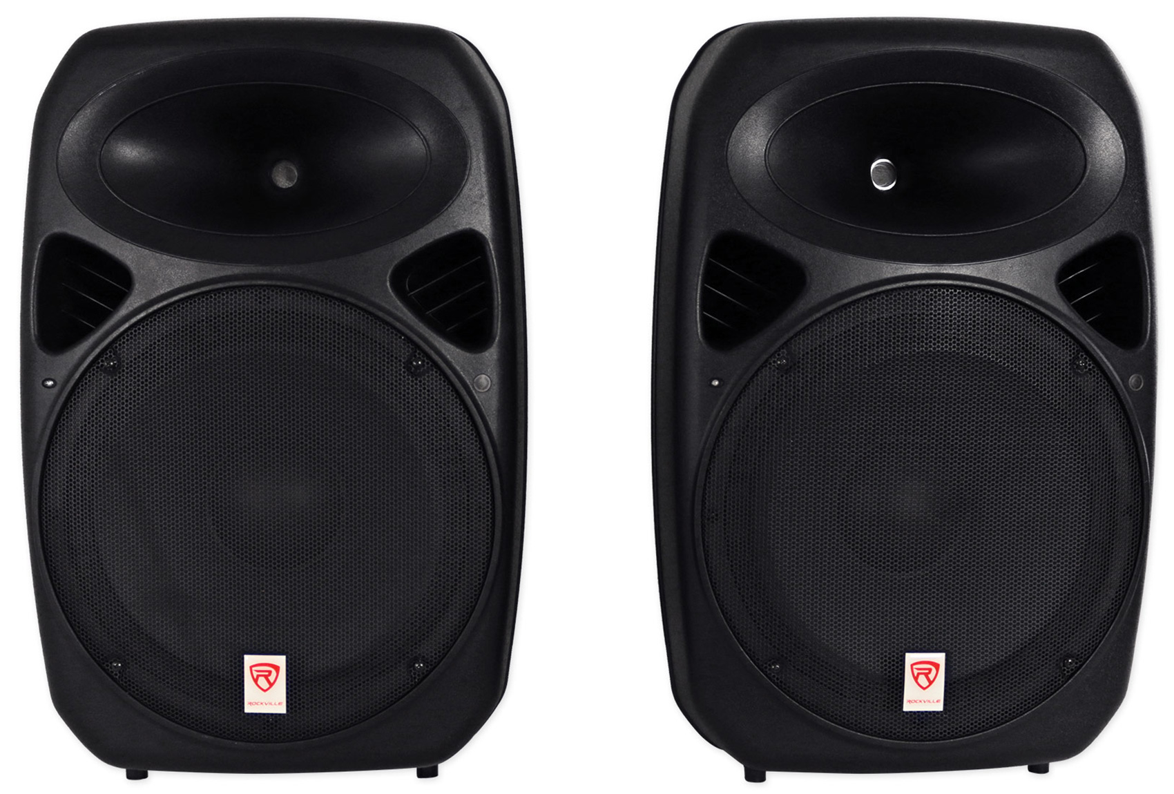 Rockville RPG152K Dual 15" Speakers w/Bluetooth+Mic+Stands+Cables+Carry Bags - image 3 of 11