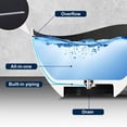 thumbnail image 6 of MEDUNJESS 63" Premium Wave Solid Surface Stone Resin Freestanding Bathtub, Modern Design Stand Alone Tub Soaking Tub with Overflow and Pop up Drain, Matte Black, 6 of 11