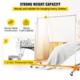 thumbnail image 3 of VEVOR Z Rack, Industrial Grade Z Base Garment Rack, Height Adjustable Rolling Z Garment Rack, Sturdy Steel Z Base Clothing Rack w/Lockable Casters for Home Garment Store Display Commercial Use Orange, 3 of 9