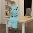 thumbnail image 6 of Clamp-on Desk Pegboard,Desk Side Storage,Steel Privacy Panel,No Drill Side Desk Organizer with Pen Holder,Table Side Organizer Laptop Holder for Office and Home (Blue), 6 of 12