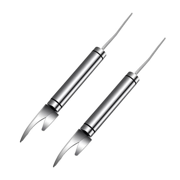 MLEHN Cuchillo multifuncional 5 en 1 para pelar camarones, herramienta de cocina para desvenar pescado y camarones, limpiador de camarones, pelador y desvenador de camarones eficiente portátil