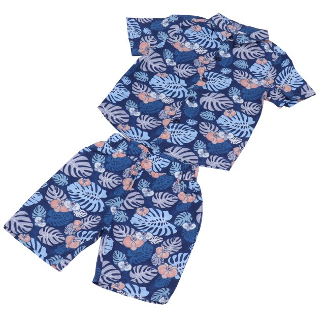 Pantalones cortos de camisa de verano para niño el material de algodón puro es suave y cómodo Pantalones cortos de camisa Diseño de patrón de estampado floral para la vida Higoodz Otros