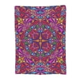thumbnail image 1 of Kaleidoscopic Curved Shapes Pattern Throw Blanket, Super Soft Anti-Pilling Flannel Bed Blankets, 50"x40", 1 of 8