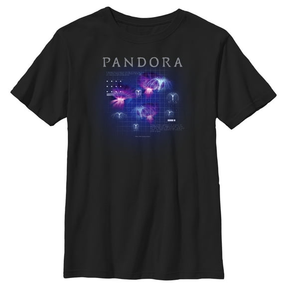 Boy's Avatar Pandora Panopyra and Woodsprites Diagram  Graphic Tee Black Small