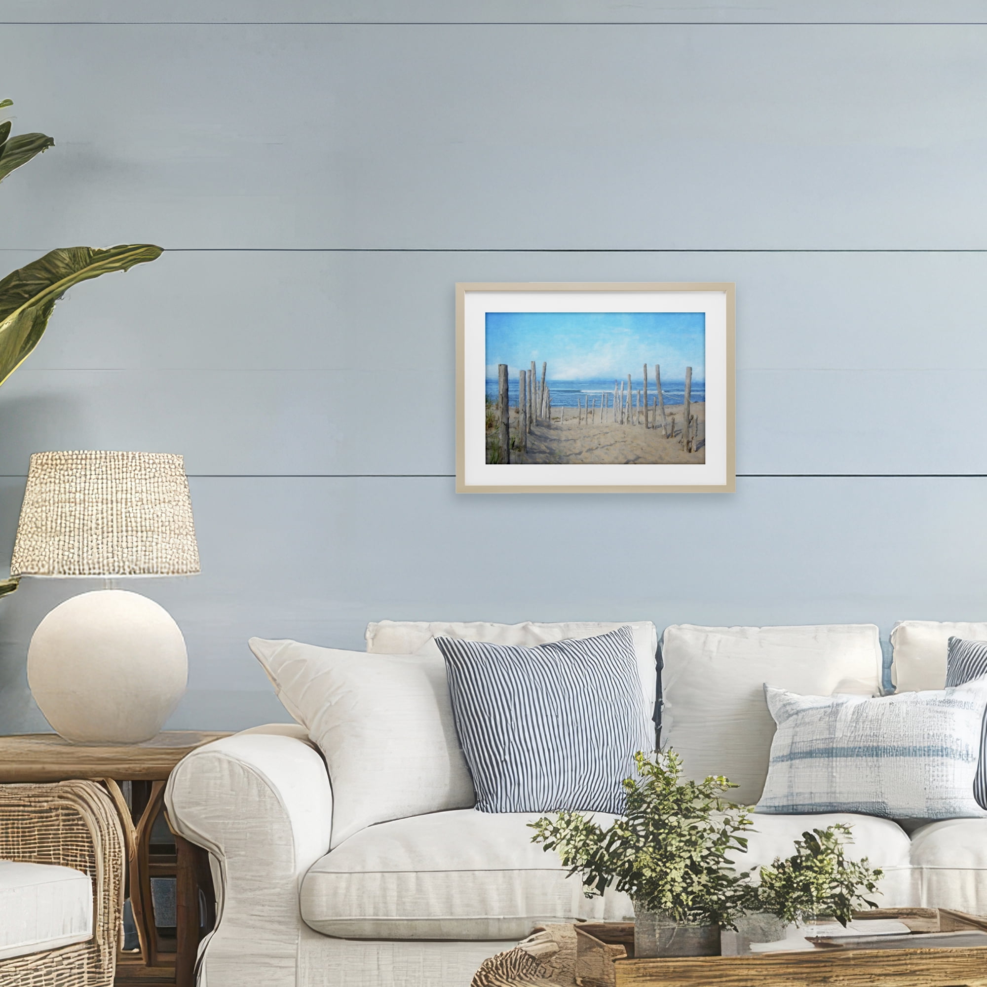 Stupell Industries National Seashore Vista Birch Framed Print Under Glass, design by Grotto Studios