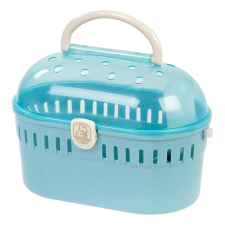 IRIS Small Animal Critter Carrier with Water Bottle, Blue