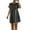 Black, variant on Uaswgudfs Women's Summer Casual Short Sleeve Midi Dress - A-Line with Ruffle Sleeves & Side Buttons Black L