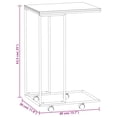 thumbnail image 4 of vidaXL Side Table with Wheels Black 40x30x63.5 cm Engineered Wood, 4 of 4