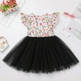 thumbnail image 4 of IDOPIP Toddler Kids Girls Back to School Tulle Tutu Dress Pencil Print First Day of School Outfit, 4 of 8