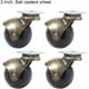 thumbnail image 2 of Rueda giratoria de 4 bolas con freno, rueda giratoria con bola de cobre, ruedas para silla de oficina, latón antiguo, 2,0 pulgadas (50mm), 2 of 6