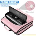 thumbnail image 6 of Zipper Binder with Shoulder Strap 2 inch 3 Ring Waterproof File Folder Organizer Bag 500 Sheet Pink Flashing Pattern, 6 of 8