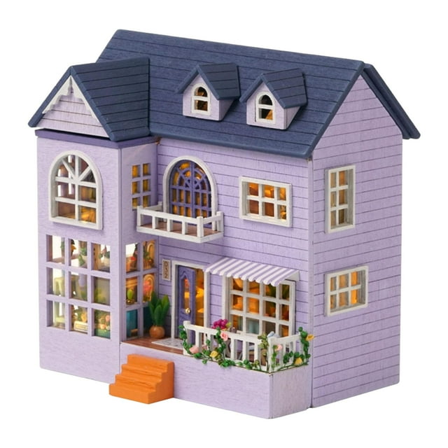Creative Dollhouse 3D Puzzle with Lights & Furniture Accessory Valentine' B