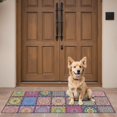 thumbnail image 4 of Bohemian Retro Floral Non-Slip Entryway Door Mat,Boho Indoor Decor Durable Low Plush Door Mat,Washable Welcome Rug for Patio Hallway Home Decor 16x47 Inches, 4 of 7