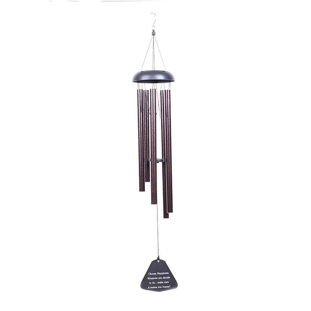 Toystoory Campanas de viento de metal Colgante de 5 tubos Campanas de viento a prueba de agua Decoración Campanas de viento colgantes con gancho en forma Decoración del hogar Rojo oscuro Toystoory HA027307-02