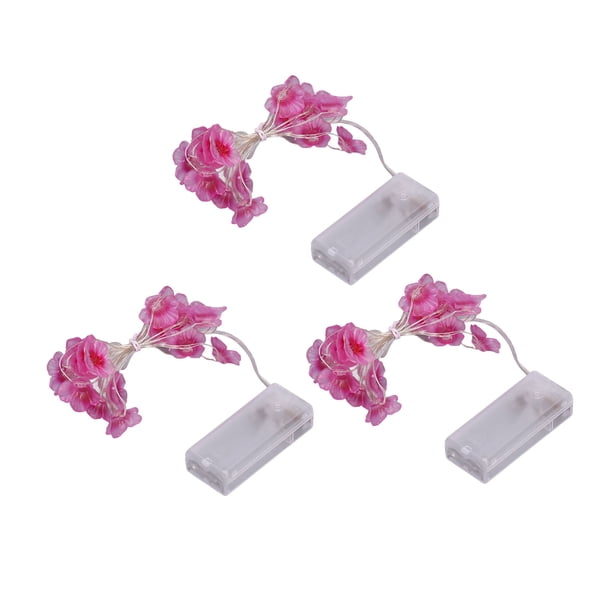 Cadena de luces Sakura, 3 piezas de cadena de luces Sakura, buena cadena de luces LED con flores, cadena de luces de hadas de flores, compacta y liviana