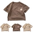 thumbnail image 3 of WNVMWI Childrens Short Sleeve Tshirt Toddler Boys Summer Crew Neck Basic Tees Kids Cotton Loose Fit Cute Tops 9-10 Years Khaki, 3 of 3