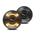 thumbnail image 1 of 2Pcs 7 Inch LED Headlights with Hi/Lo Beam, DRL and Turn Signal Waterproof 7 Inch Round Headlights, 1 of 6