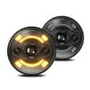 Versatile 7 Inch Round Headlights Hi/Lo Beam, DRL, Turn Signal Car Headlights