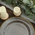 Efavormart 10 Pack | 10" Clear / Gold Beaded Rim Plastic Dinner Plates ...