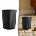 thumbnail image 2 of Plastic Ribbed Wastebasket, 6X6 Inches Compact Size, Subtle Texture Design, Aesthetic Appeal, Durable Plastic, Easy to Clean, for Home Office Bathroom, Trash Can, 2 of 9