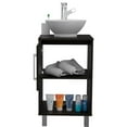 thumbnail image 5 of Gouda 18" Single Bathroom Vanity, One Open Shelf, Single Door Cabinet Black, 5 of 7