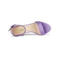 thumbnail image 5 of BLISSFUL STEP Women's Shoes Ankle Strap Block Heel Buckle Open Toe Sandals Purple 8.5, 5 of 8