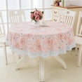 thumbnail image 5 of Ludlz Waterproof Vinyl Tablecloth, Round Heavy Duty Table Cloth, Wipeable Table Cover for Kitchen and Dining Room PVC Waterproof Lace Wave Edge Round Tablecloth for Kitchen Dining, 5 of 8