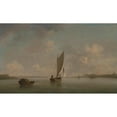 thumbnail image 2 of Charles Brooking 14x10 Gold Ornate Wood Frame and Double Matted Museum Art Print Titled - A Smack Under Sail in a Light Breeze in a River ( 1756 - 1759), 2 of 4