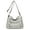 Grey, variant on Large Capacity Crossbody Bags for Women Multi Pockets Shoulder Bags Soft Vintage Vegan Leather Tote Purses