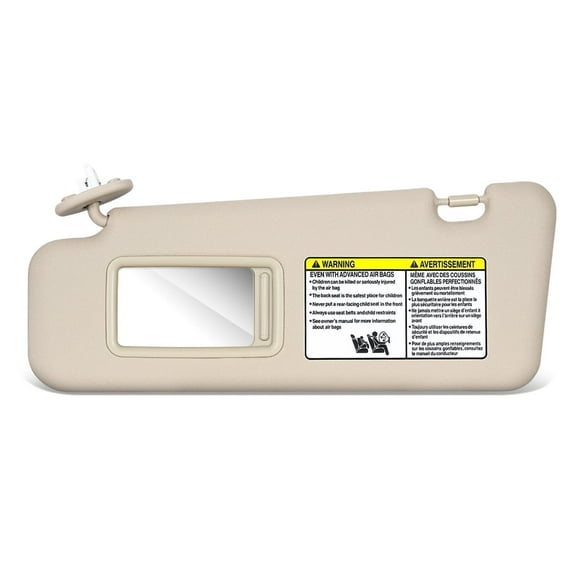 DNA Motoring Beige Sun Visor Driver Side Left for 2010-2013 Toyota Highlander