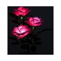 Room Garden Lights LED Lighted Artificial Rose Pot