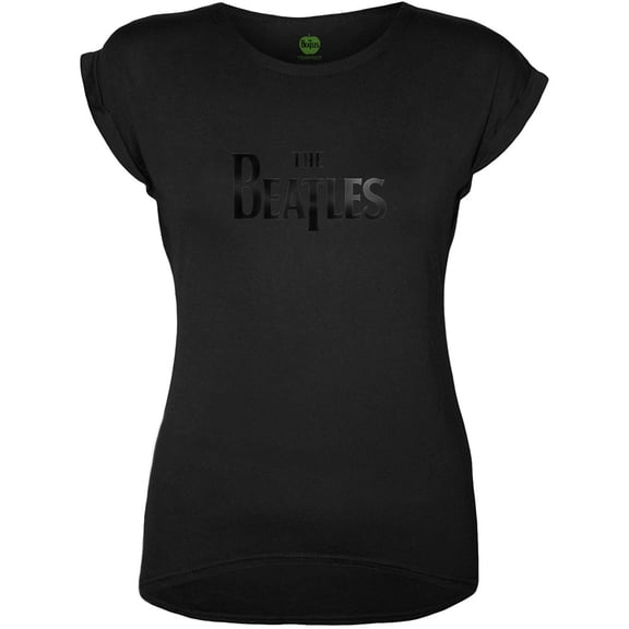 The Beatles Ladies T-Shirt: Drop T Logo (Hi-Build) (Large)