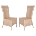 thumbnail image 2 of SAFAVIEH Allen Rattan Accent Chair, Natural White Wash, Set of 2, 2 of 11